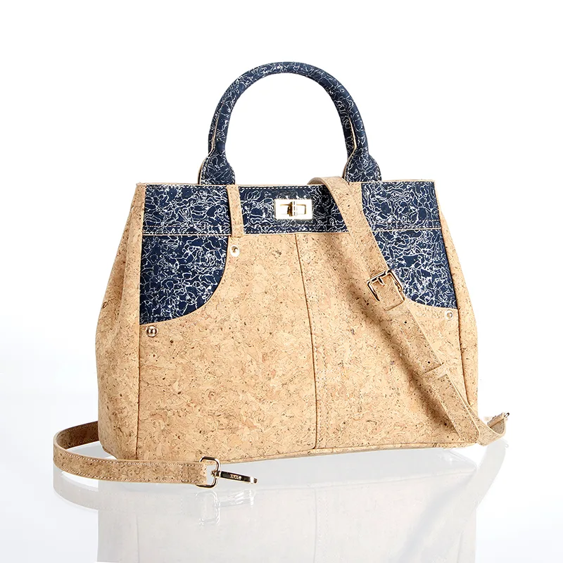 Elegante bolso tote de corcho para mujer